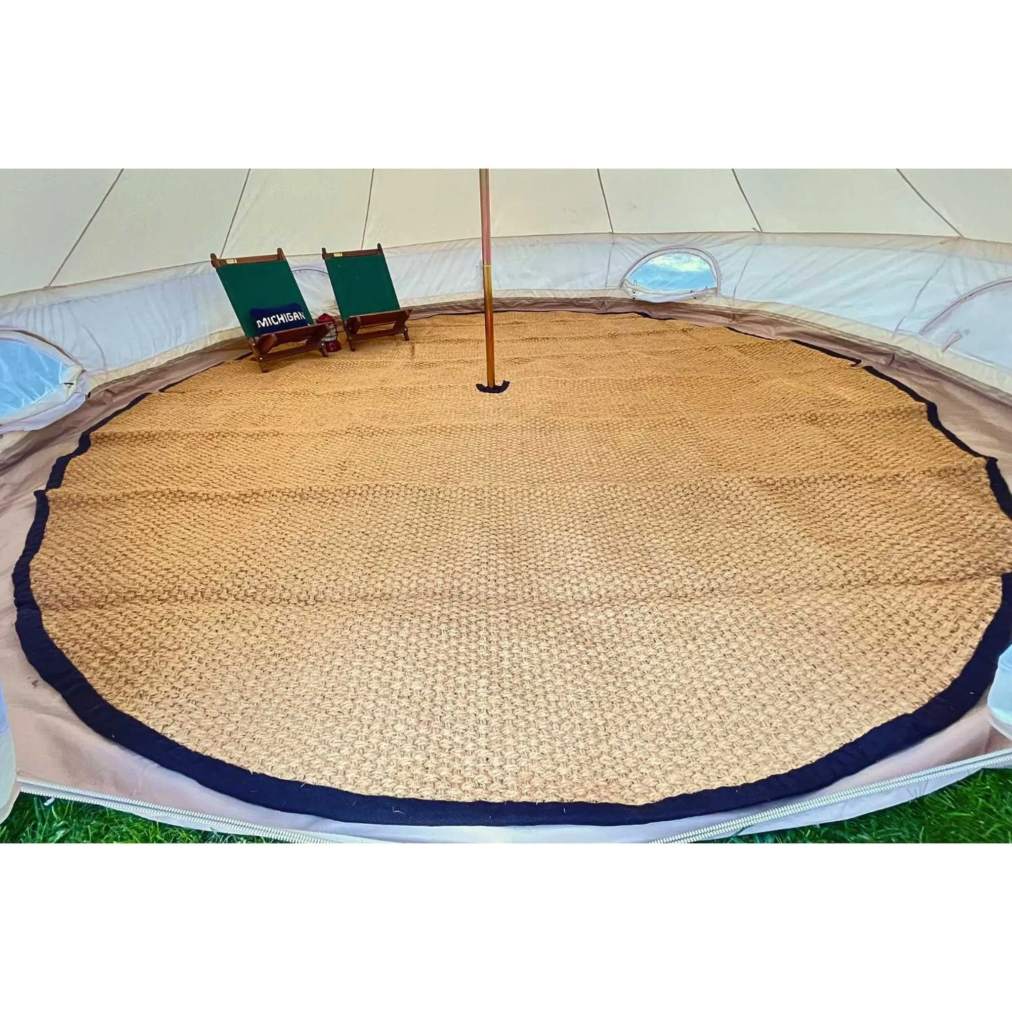 16' (5M) Coir Bell Tent Rug Half Moon