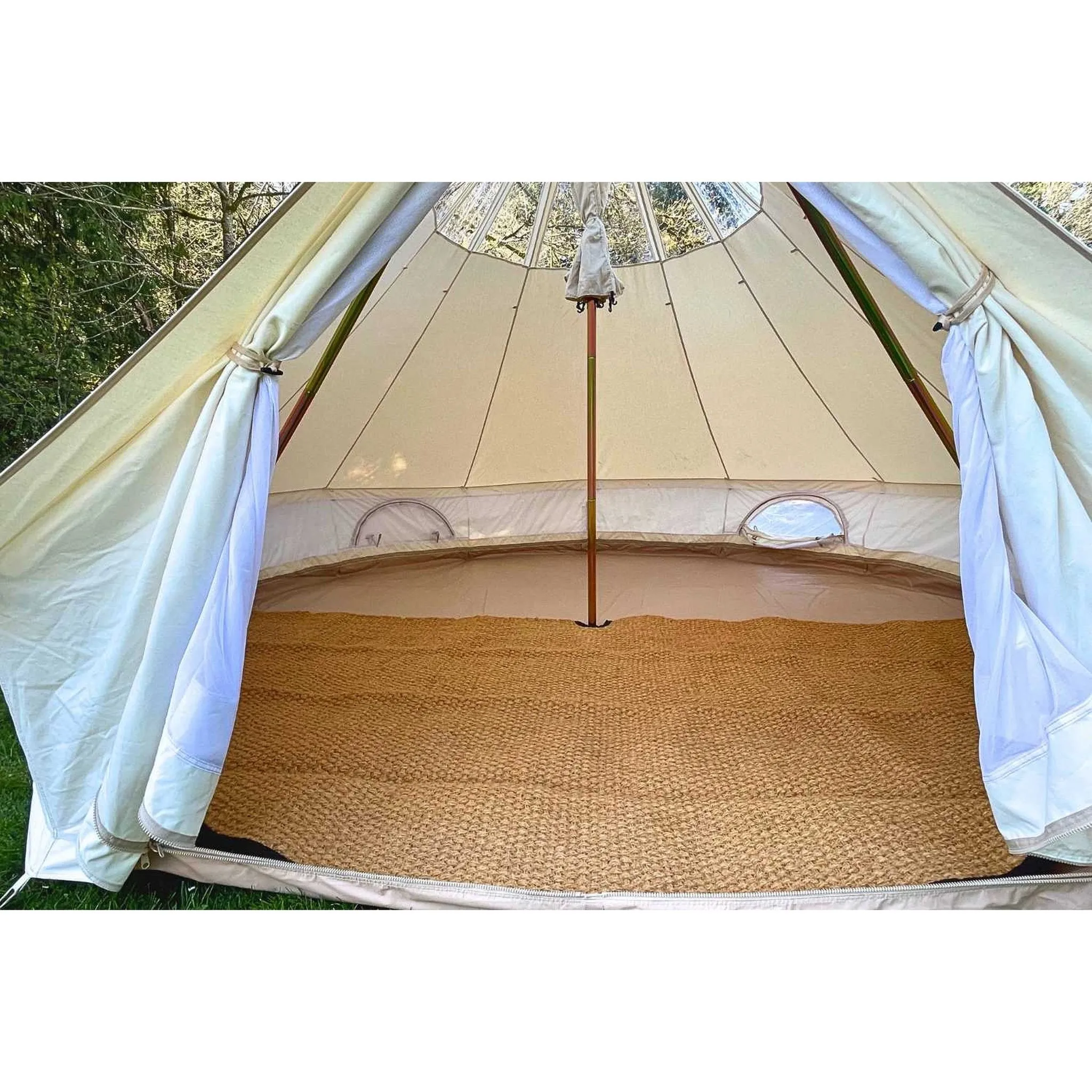 16' (5M) Coir Bell Tent Rug Half Moon