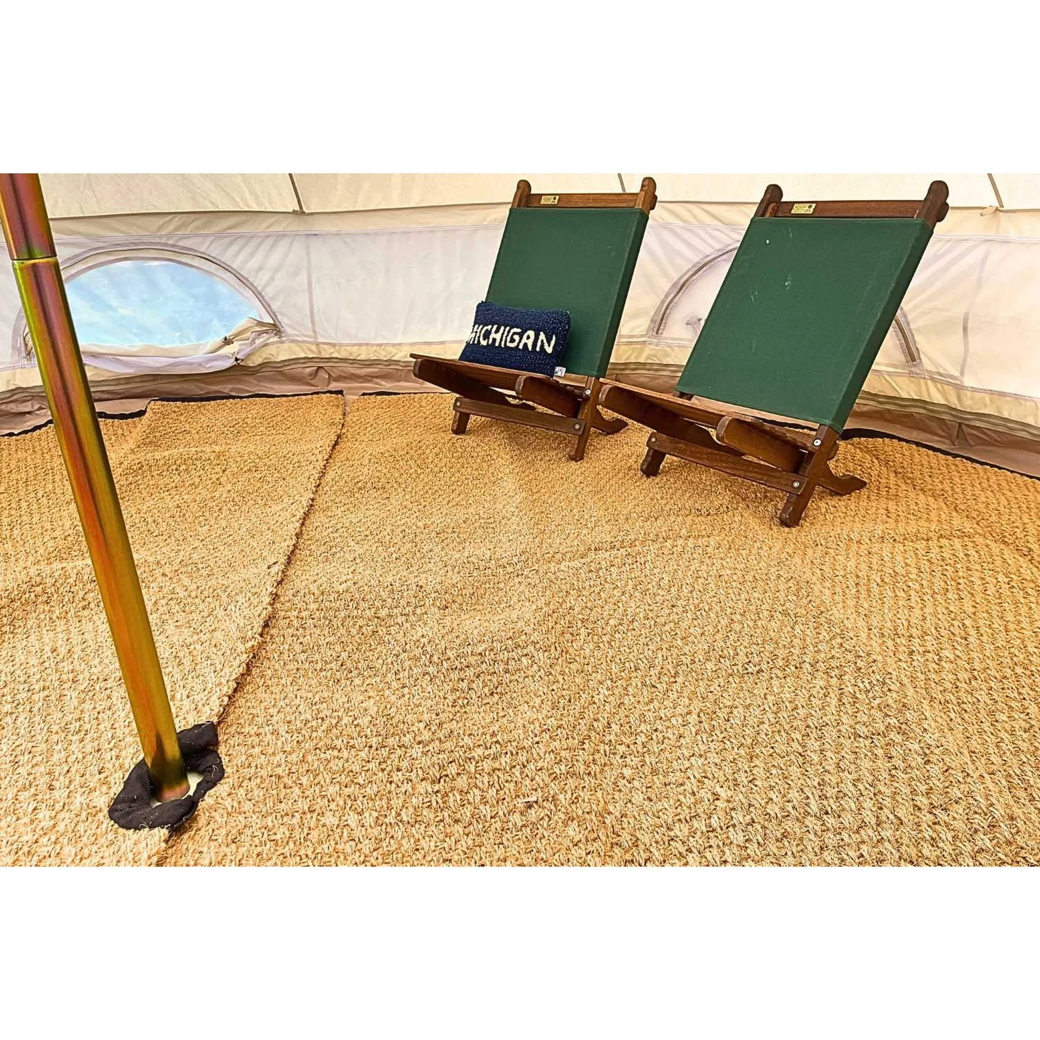 16' (5M) Coir Bell Tent Rug Half Moon