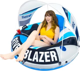 2025 New & Upgraded Sunlite Sports Heavy Duty River Tube Inflatable, Premium Water Float to Lounge Above Lake and River, Outdoor Water Raft Sport Fun, Recreational Use