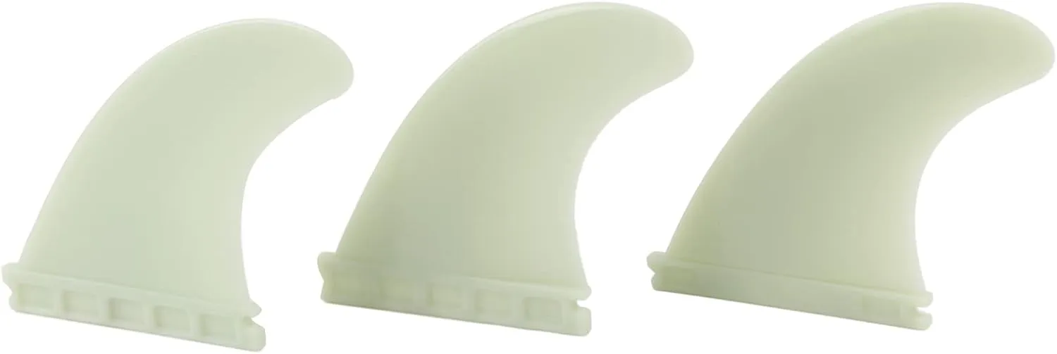 3 Piece Surfboard Tail Fin Set, EcoFriendly PVC Surf Fins Set for Longboard Surfboard Tail