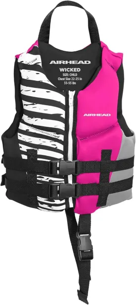 Airhead Wicked Kwik-Dry NeoLite Flex Lift Jacket | US Coast Guard Approved, Designed for Water Sports, Multiple Sizes