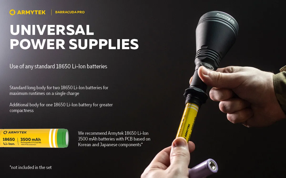 Armytek Barracuda Pro Armytek Barracuda Pro XHP35 HI Warm Light Long Throw Search Light 1400 Lumens