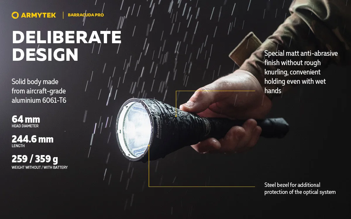 Armytek Barracuda Pro Armytek Barracuda Pro XHP35 HI Warm Light Long Throw Search Light 1400 Lumens
