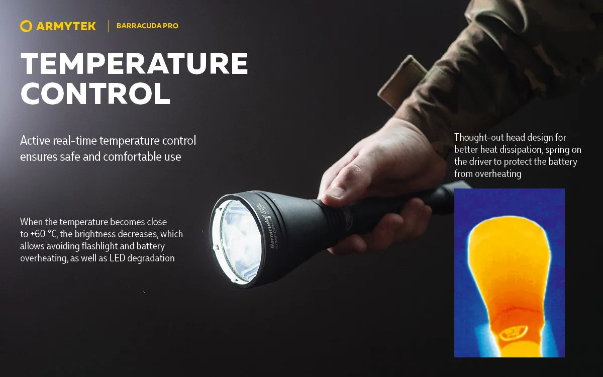 Armytek Barracuda Pro Armytek Barracuda Pro XHP35 HI Warm Light Long Throw Search Light 1400 Lumens