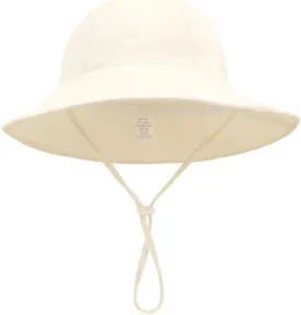 Baby Boys Girls Bucket Caps Plain Basic Wide Brim Adjustable Chin-Strap Lightweight Outdoor Hiking Sun Hats Beach Hat 1-3Y