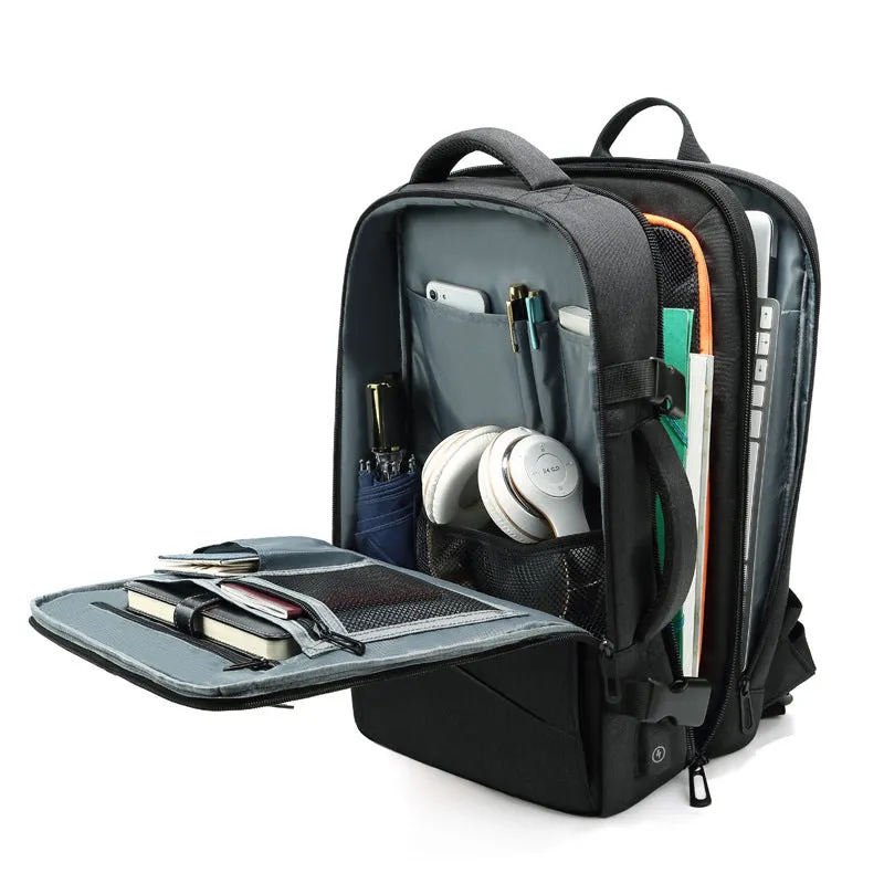 Backpack Can Expand Men's Business Backpack Large Capacity Waterproof