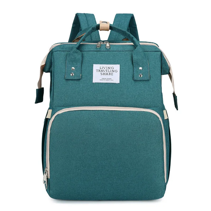 Backpack Extendable Bedspread Portable Folding Crib Large Capacity out Baby Diaper Bag