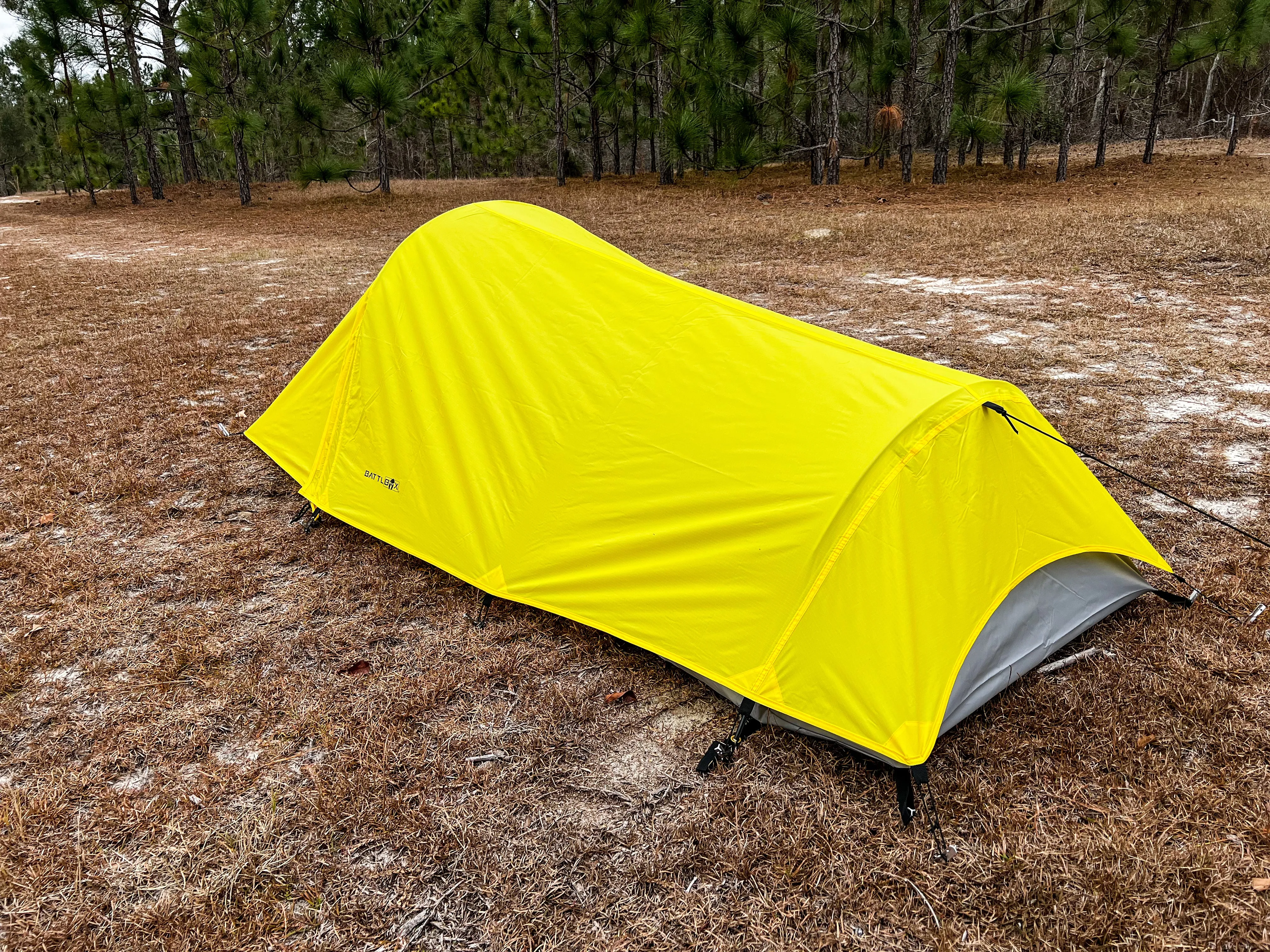 BattlBox Single Man Tent (Yellow/Gray)