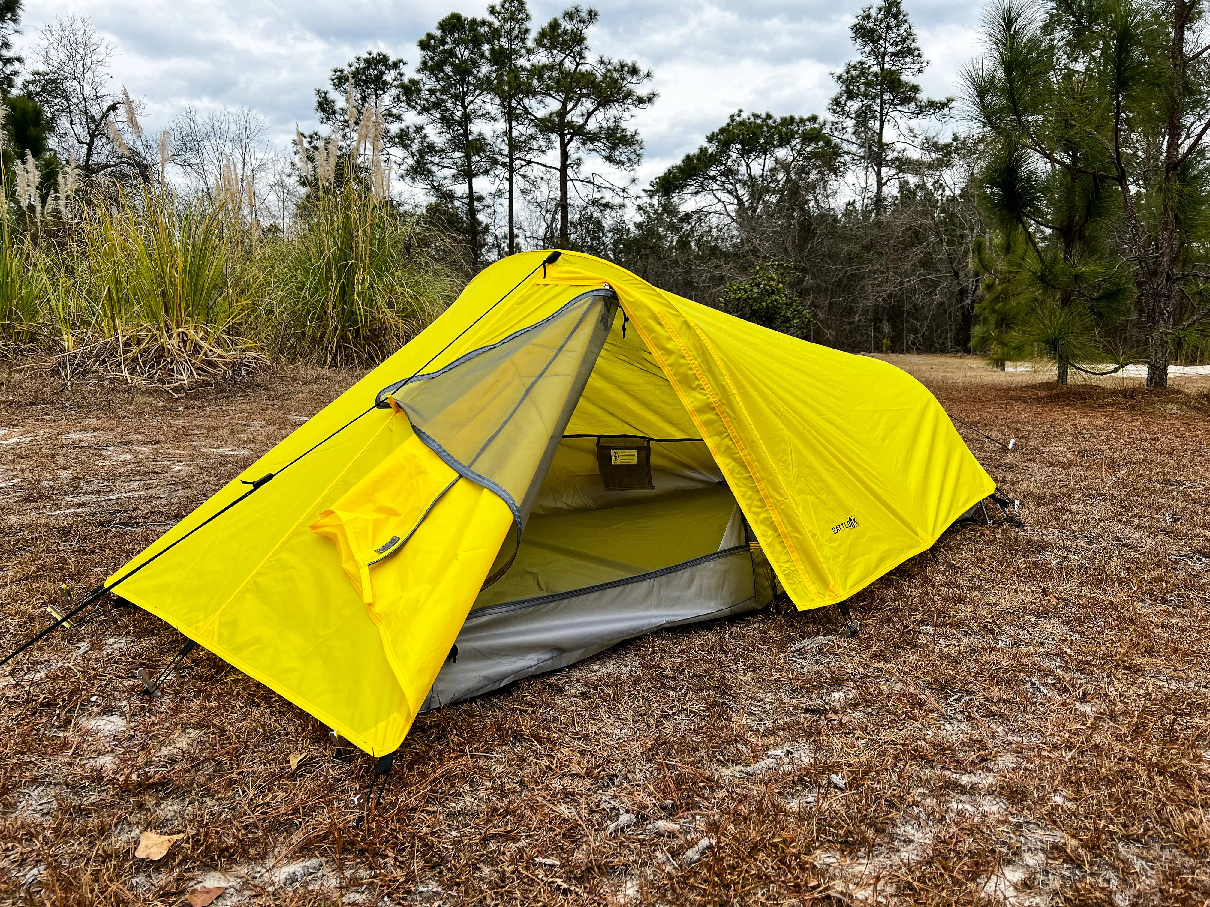 BattlBox Single Man Tent (Yellow/Gray)