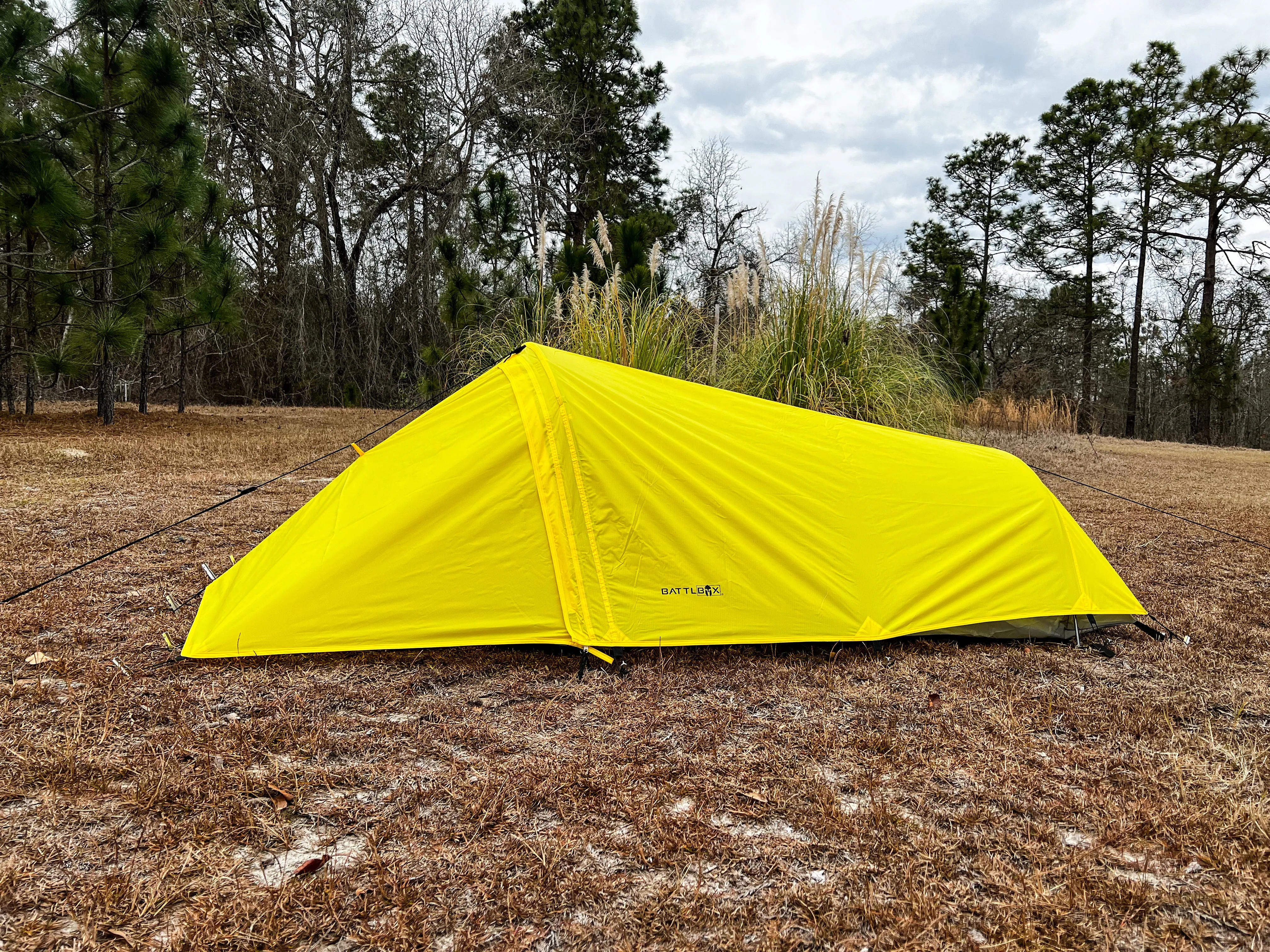 BattlBox Single Man Tent (Yellow/Gray)
