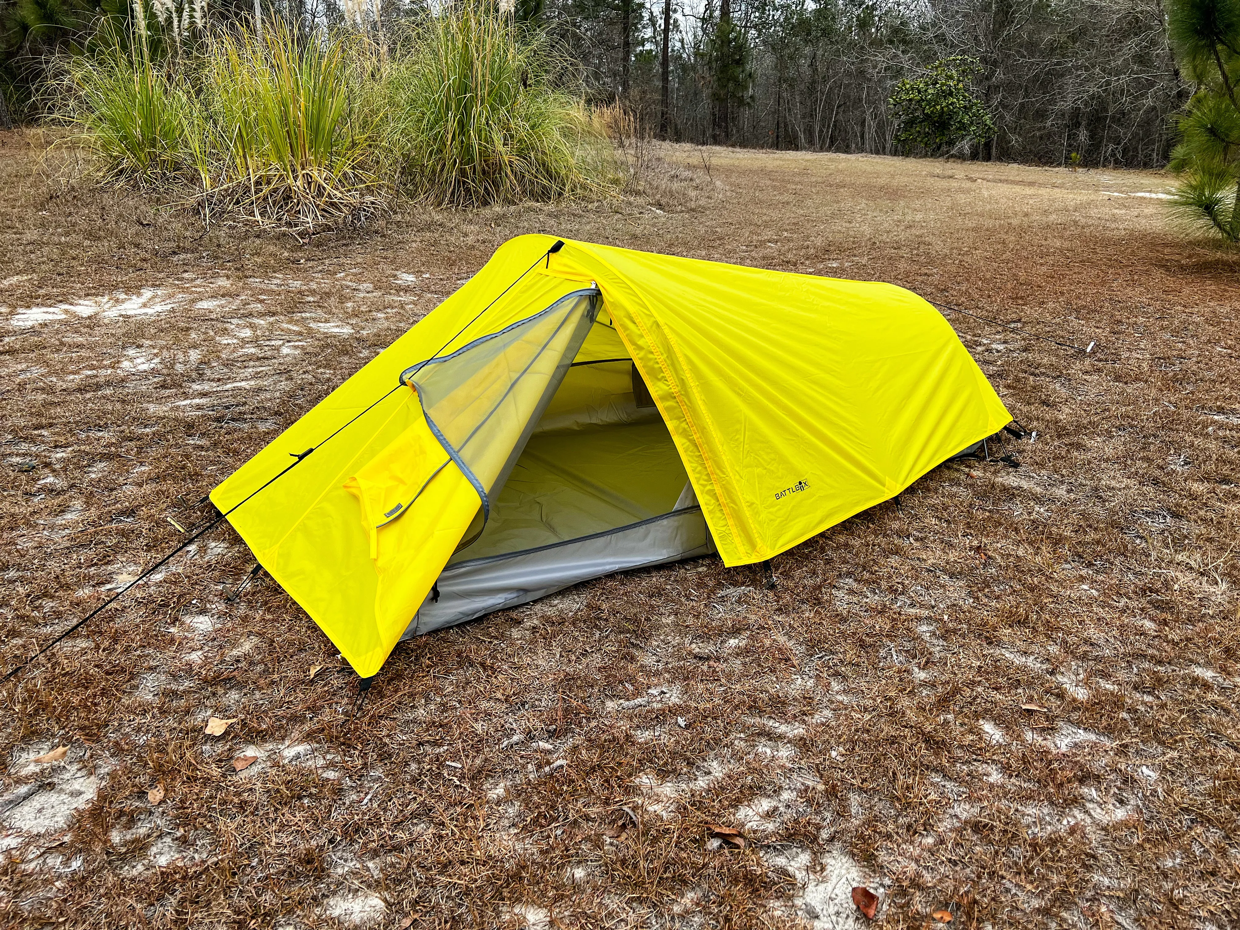 BattlBox Single Man Tent (Yellow/Gray)
