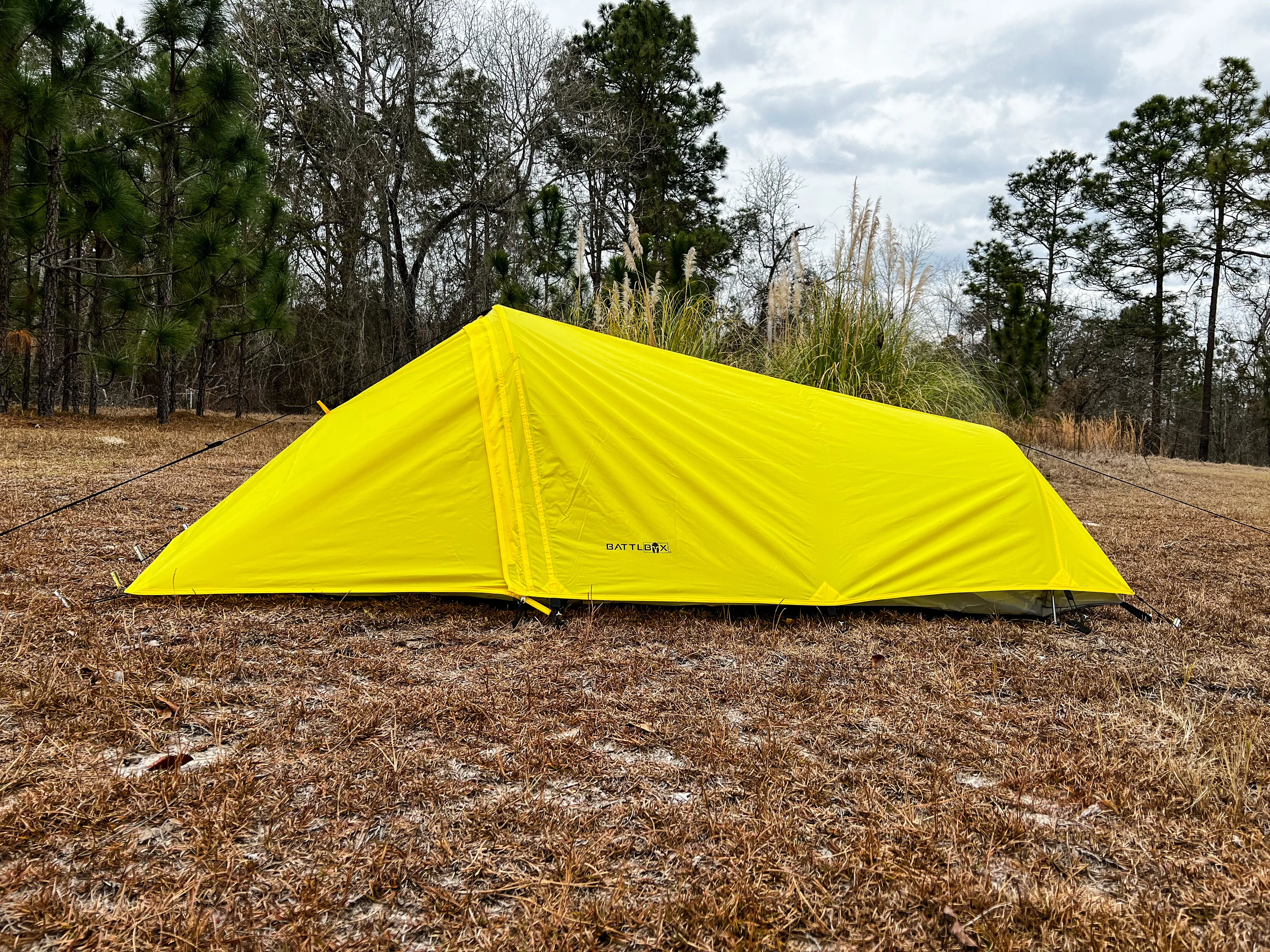 BattlBox Single Man Tent (Yellow/Gray)