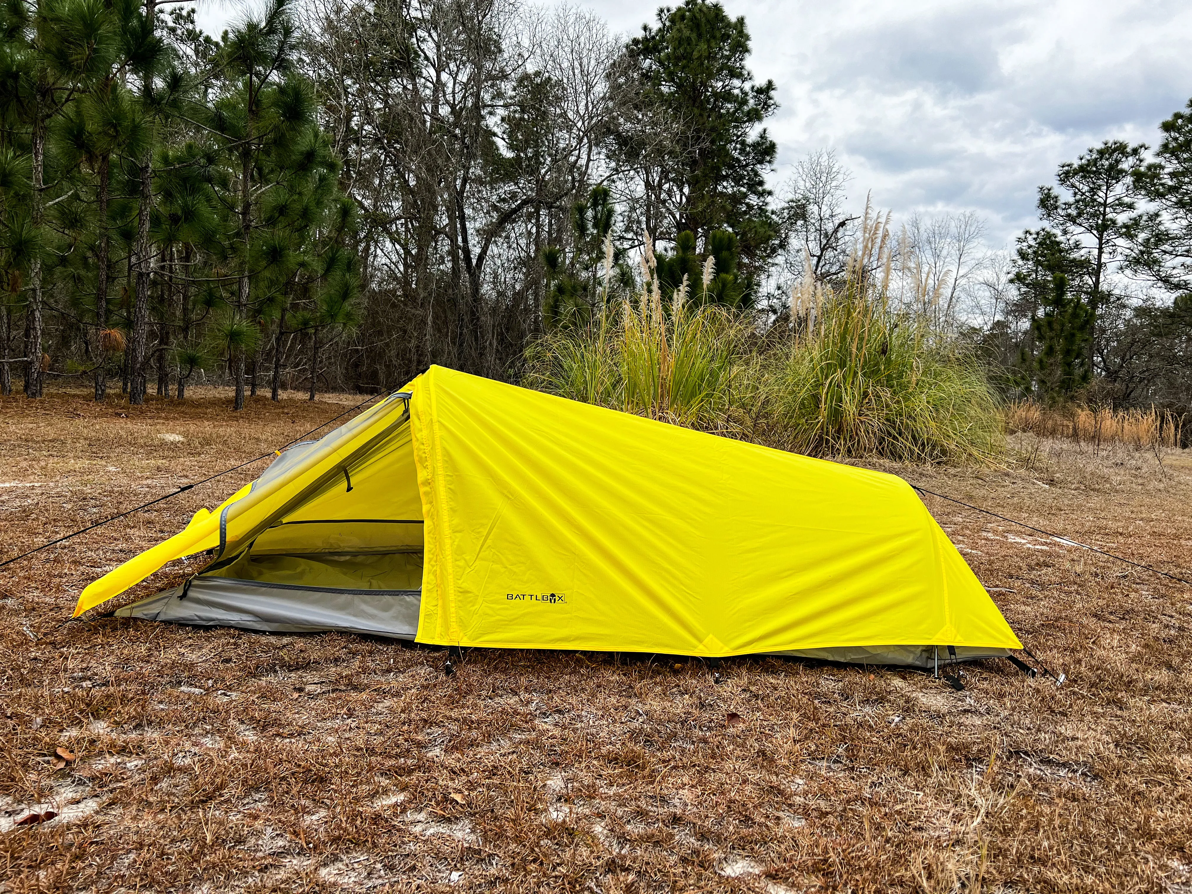 BattlBox Single Man Tent (Yellow/Gray)