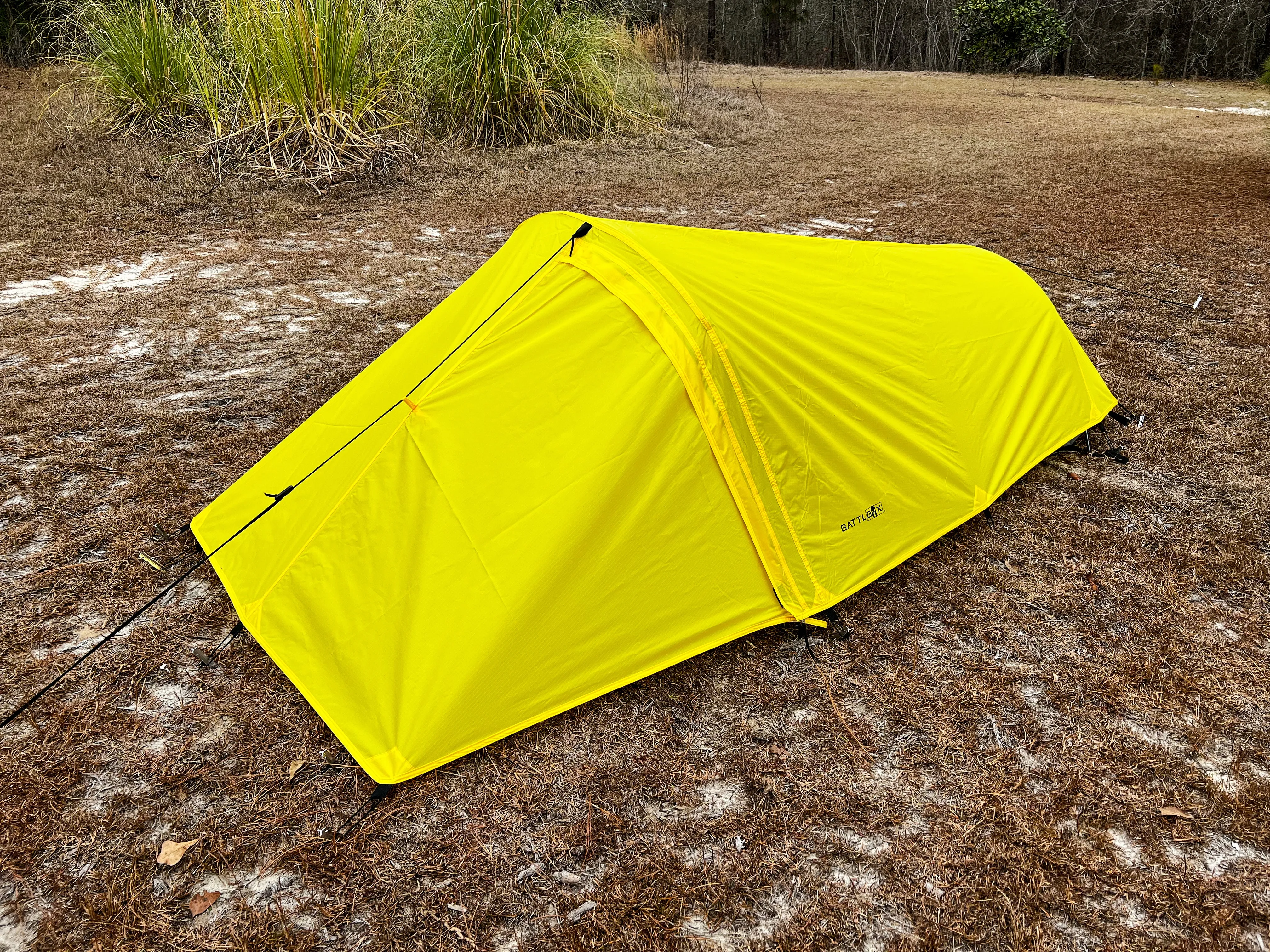 BattlBox Single Man Tent (Yellow/Gray)