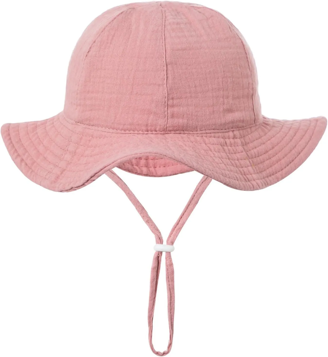 Beach Hats for Baby Kids 2025 Lightweight Breathable Adjustable Chin-Strap Beach Hats Comfy Wide Brim Bucket Hat 3-12 Months
