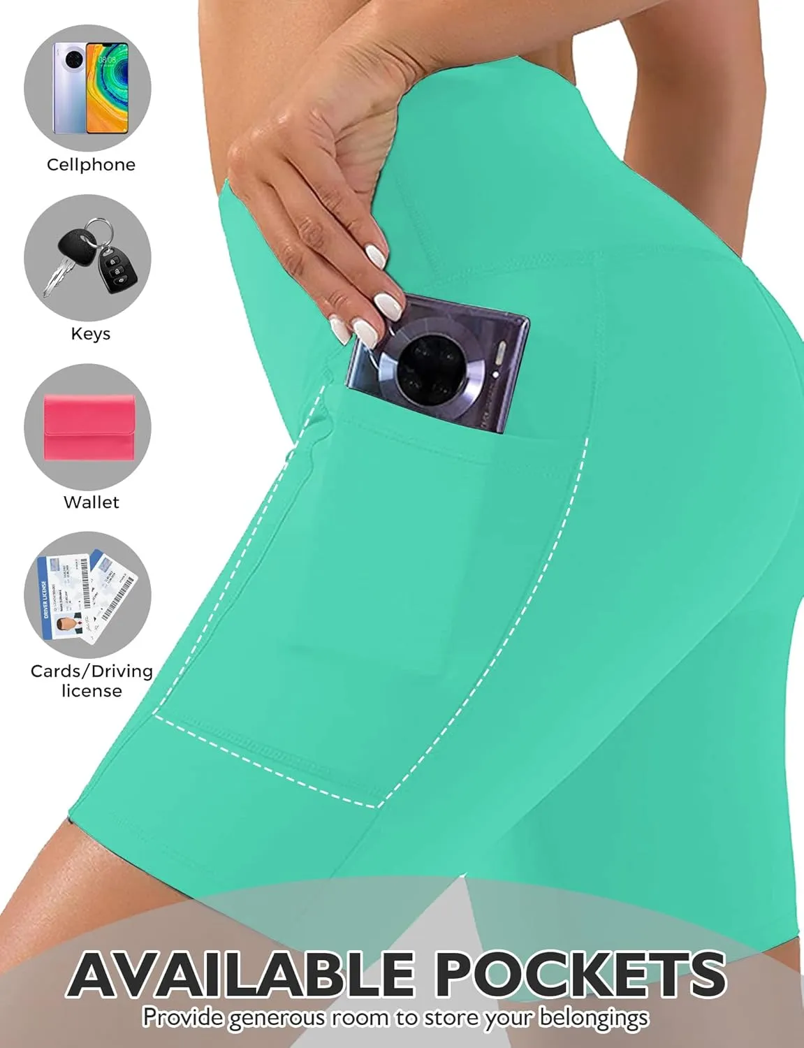 Buauty Women's 3''/7''/9'' Swim Shorts High-Waisted Board Shorts with Pockets UPF50  Quick Dry Beach Swimsuit Shorts