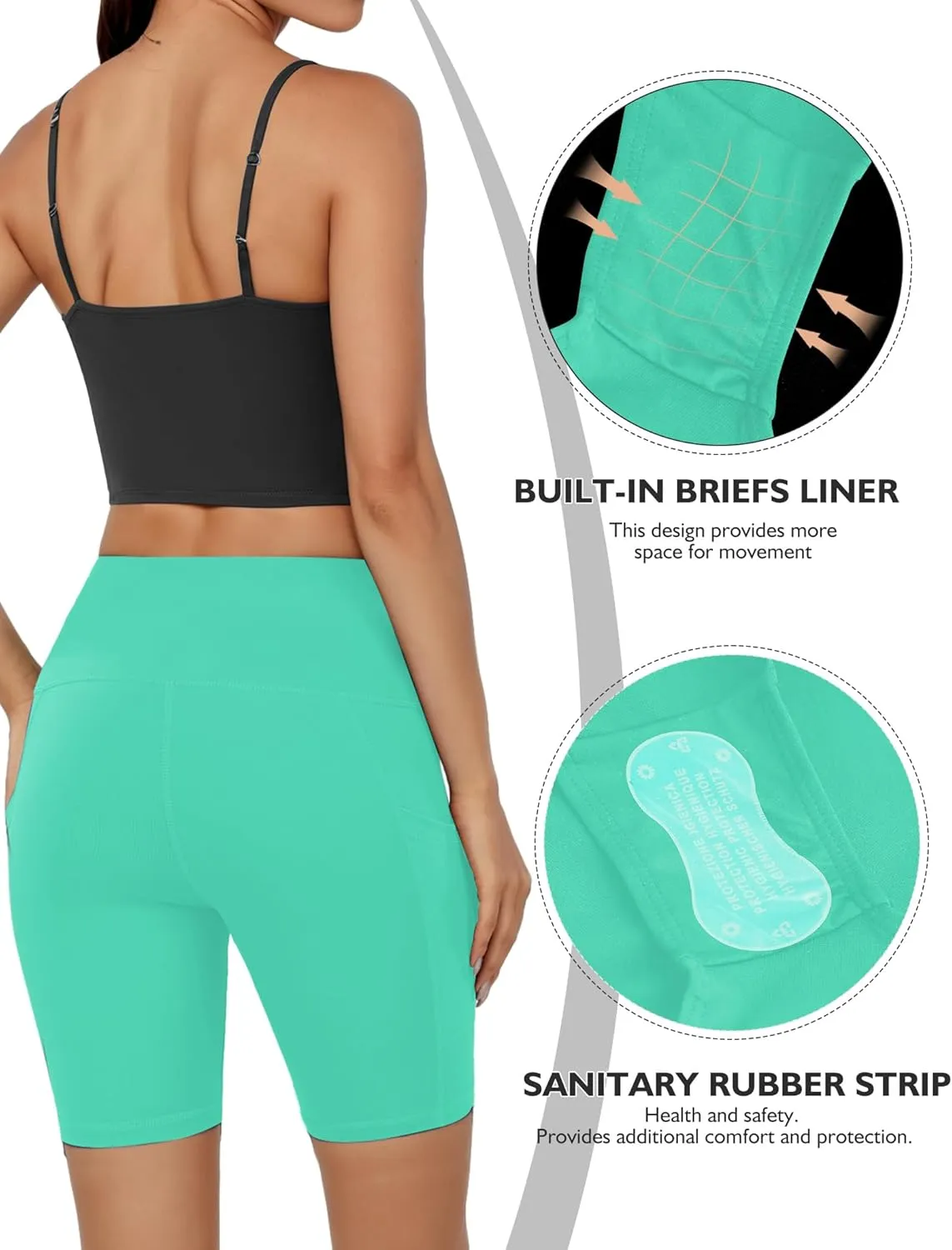 Buauty Women's 3''/7''/9'' Swim Shorts High-Waisted Board Shorts with Pockets UPF50  Quick Dry Beach Swimsuit Shorts