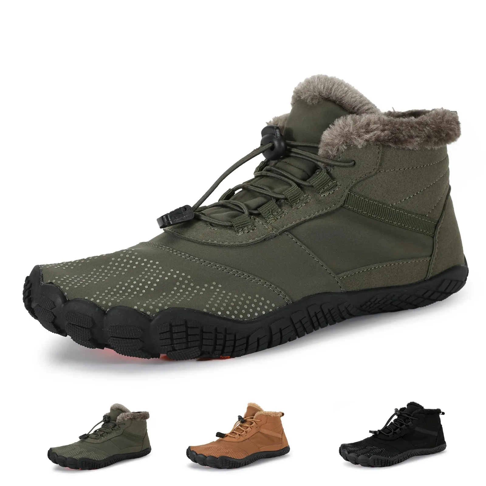 Couple Lace Up Slip-on Soft Outdoor Plush Warm Hiking Snow Boots