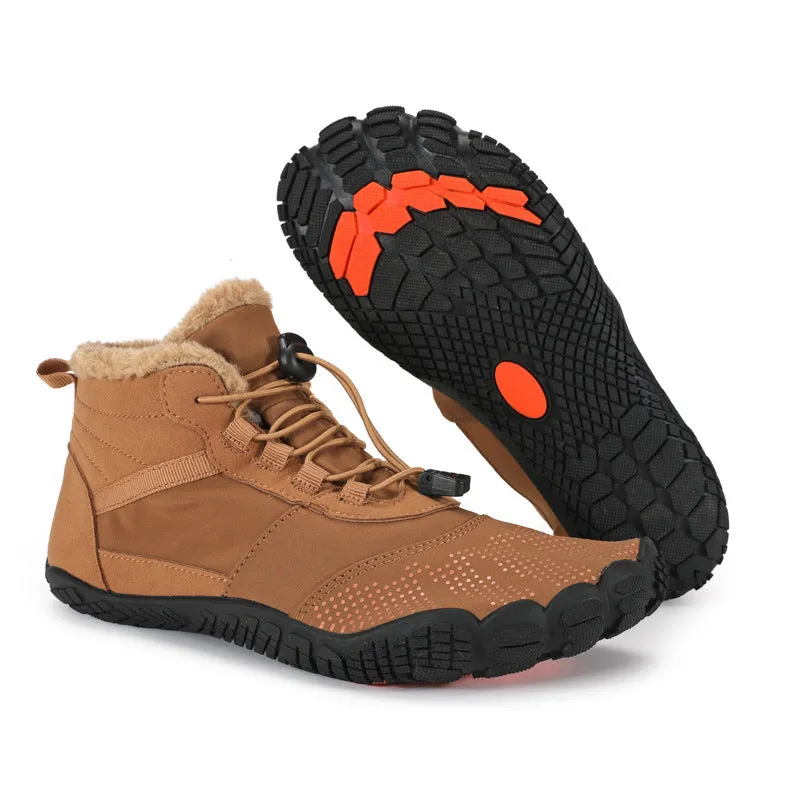 Couple Lace Up Slip-on Soft Outdoor Plush Warm Hiking Snow Boots