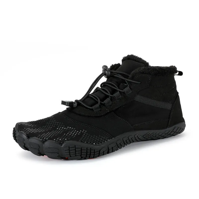 Couple Lace Up Slip-on Soft Outdoor Plush Warm Hiking Snow Boots