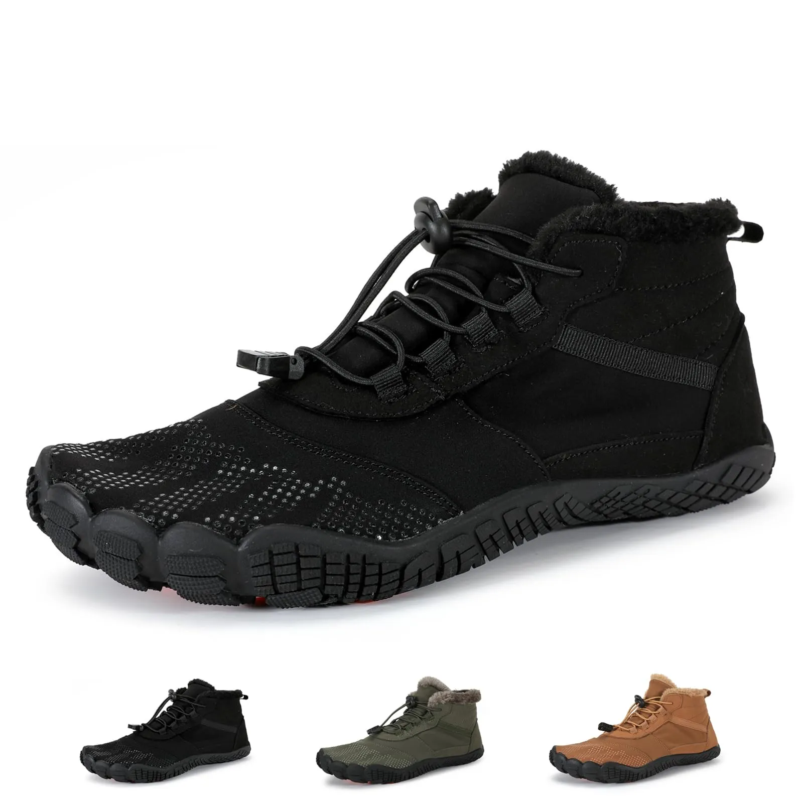 Couple Lace Up Slip-on Soft Outdoor Plush Warm Hiking Snow Boots