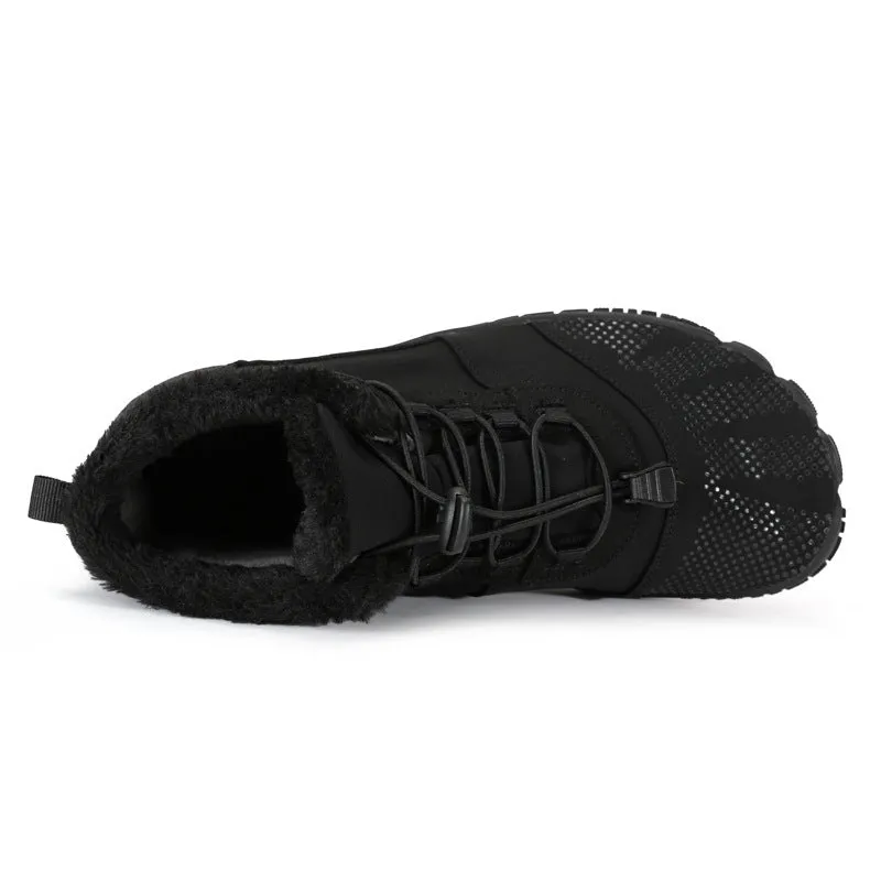 Couple Lace Up Slip-on Soft Outdoor Plush Warm Hiking Snow Boots