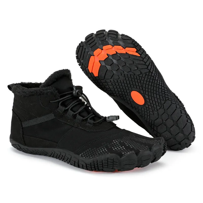 Couple Lace Up Slip-on Soft Outdoor Plush Warm Hiking Snow Boots