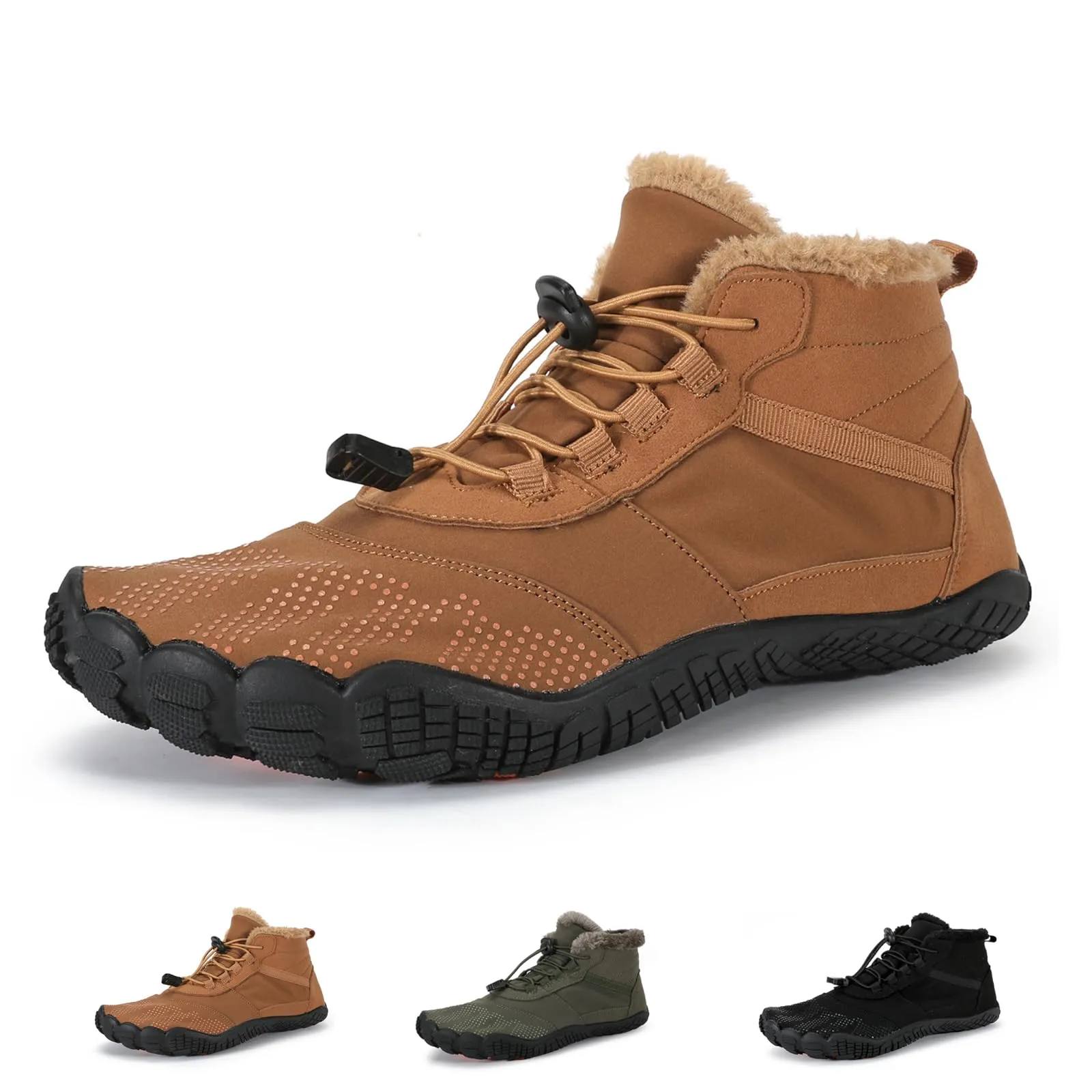 Couple Lace Up Slip-on Soft Outdoor Plush Warm Hiking Snow Boots