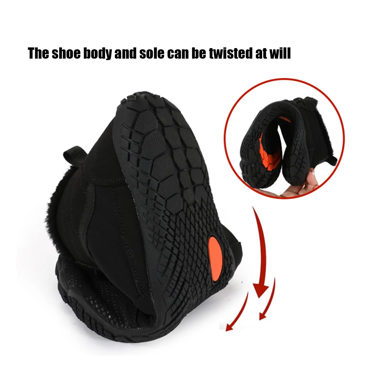 Couple Lace Up Slip-on Soft Outdoor Plush Warm Hiking Snow Boots