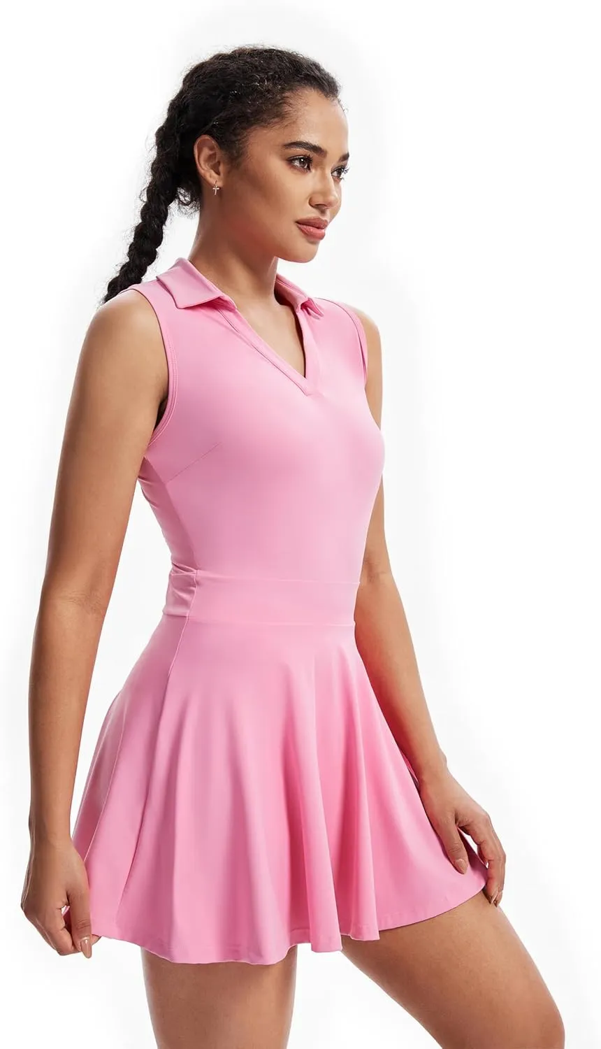 Cute Golf Tennis Dress Workout Athletic Dresses for Women with Shorts Pockets 2 Piece Sets Outfits Summer Clothes