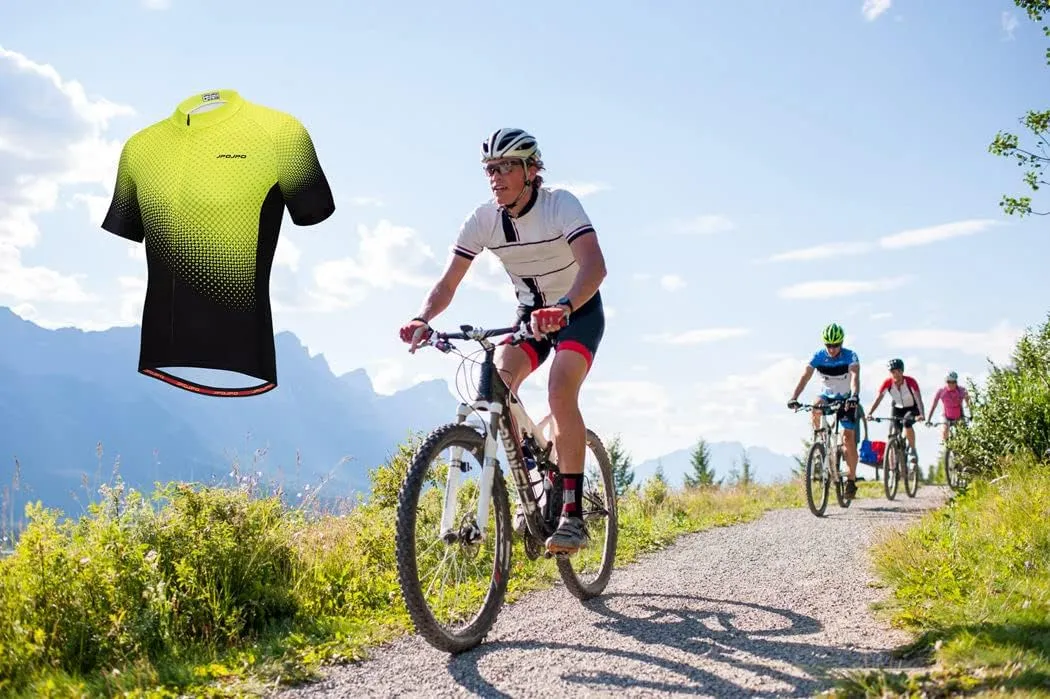 Cycling Jersey Men, Short Sleeve Mountain Bike Shirt Bicycle Clothing for Riding Biking Biker MTB Cyclist Dirt BMX Road