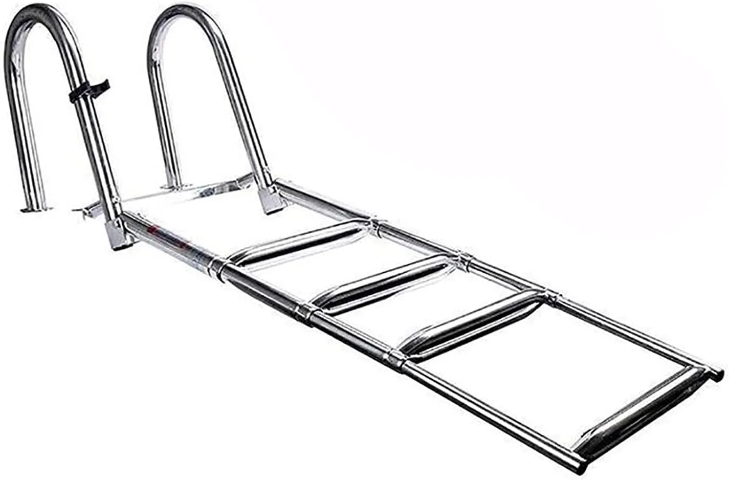 Dock Boat Ladders Heavy Duty 4 Step Boat Ladder with Retaining Strap, Stainless Steel Custom Swim Deck Ladder with Pedal Hand Railing Ladder,440 Lbs Capacity