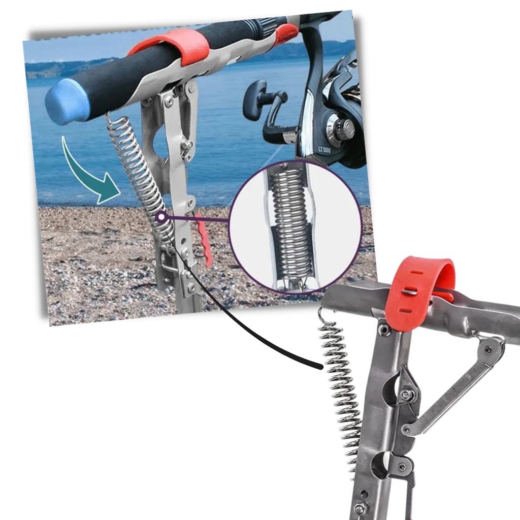 Fishing rod holder with springs