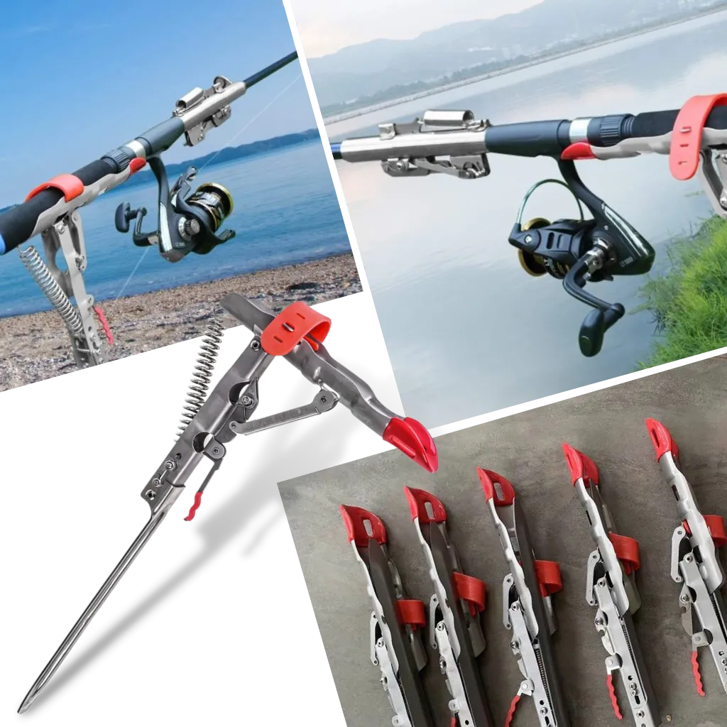 Fishing rod holder with springs
