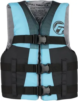 Full Throttle Teen Nylon Life Jacket, Aqua