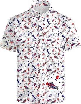 Golf Polo Shirts for Men Funny Short Sleeve Polo Shirts Golf Gifts Quick Dry Moisture Wicking Mens Hawaiian Polos Shirt