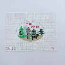 Gone Hiking Oval Canvas