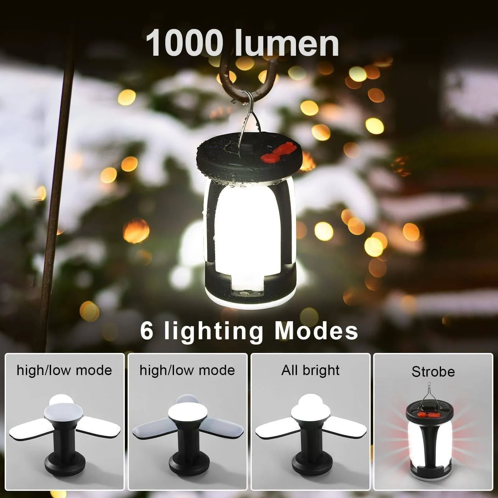 High Power 4500mAH Solar LED Camping Lantern