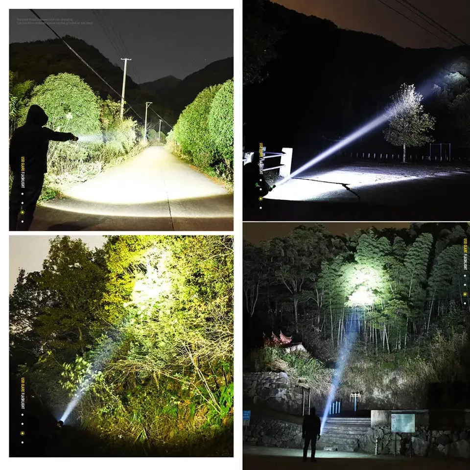 High Powered Super Bright Flashlight LED Rechargeable Torch Lamp