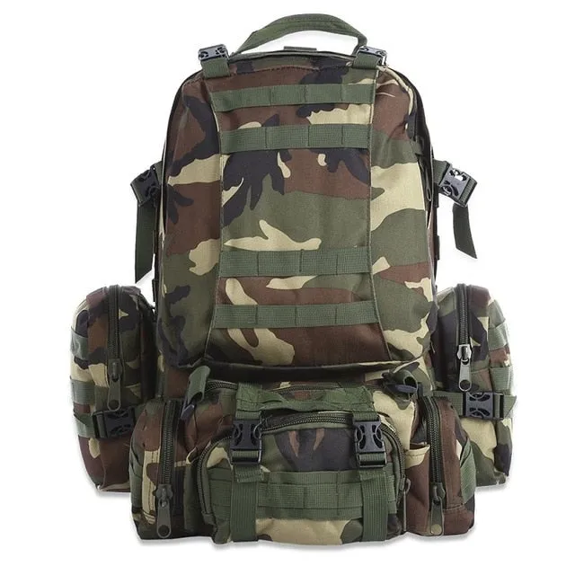 Hot-selling!Prepper 50L Bugout Tactical Bagpack Waterproof Military Molle Pouch Camping Hiking Shooting Hunting Camping