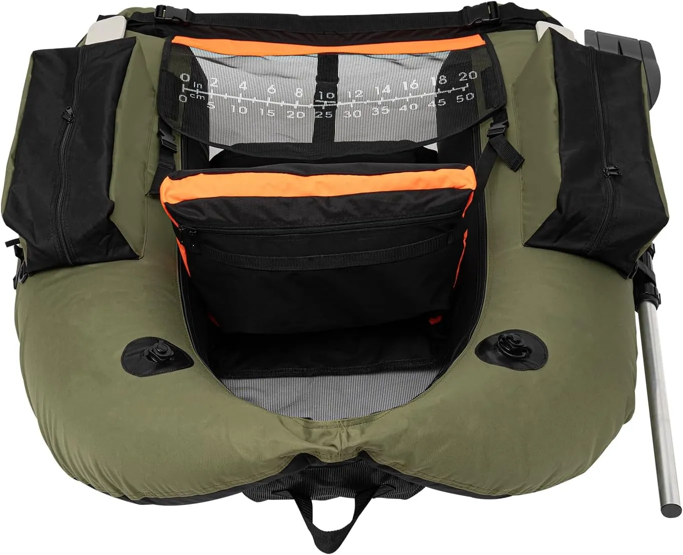 Inflatable Fishing Float Tube with Pump, Storage Bag, U-Shaped Fishing Raft Adjustable Backrest (90-180) Within 286.6lbs Load Capacity, Fishing Float Tube for Angling