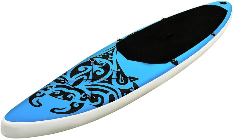 Inflatable Stand Up Paddleboard Set 126"x29.9"x5.9" Blue,Sporting Goods,Outdoor Recreation,Boating & Water Sports,Surfing,Paddleboards,92738