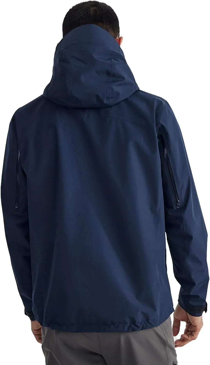KAILAS Men's Lightweight Waterproof Hooded Rain Jacket Outdoor Raincoat Shell Jacket for Hiking Travel