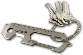 Lever Gear CLiP KT Bottle Opener Keychain Multitool Carabiner For Keys | Mini Prybar Key Carabiner Keychain Screwdriver Multitool For Men | EDC Tool Key Chain Multi Tool For Men Gift