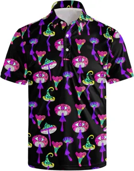 Mens Golf Shirt Dry Fit Casual Short Sleeve