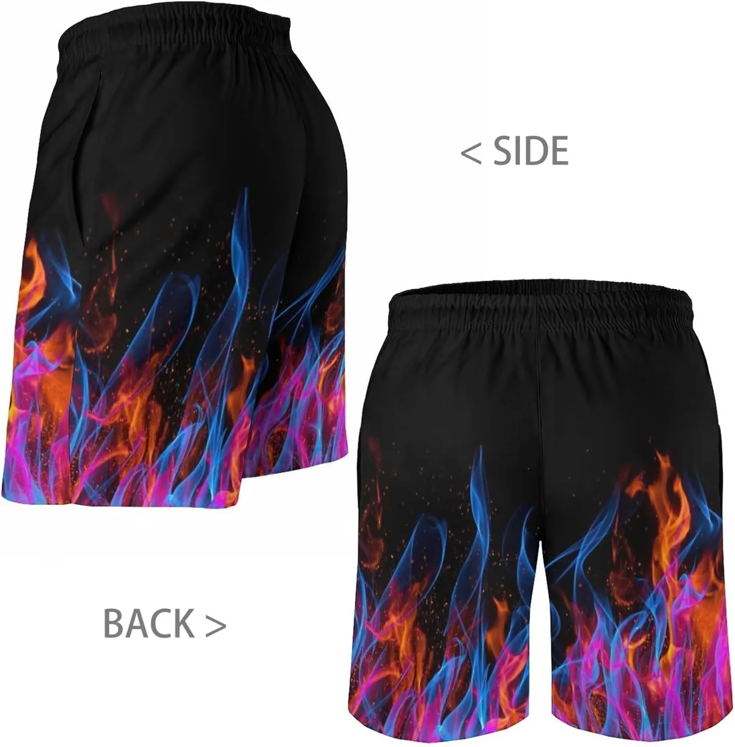 Men's Swim Trunks Hawaiian Bathing Mesh Lining Suit Swimsuits Beach Shorts with Pockets