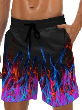 Men's Swim Trunks Hawaiian Bathing Mesh Lining Suit Swimsuits Beach Shorts with Pockets