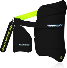 moonwalkr 2.0 Cricket Batting Combo Thigh Guard Black