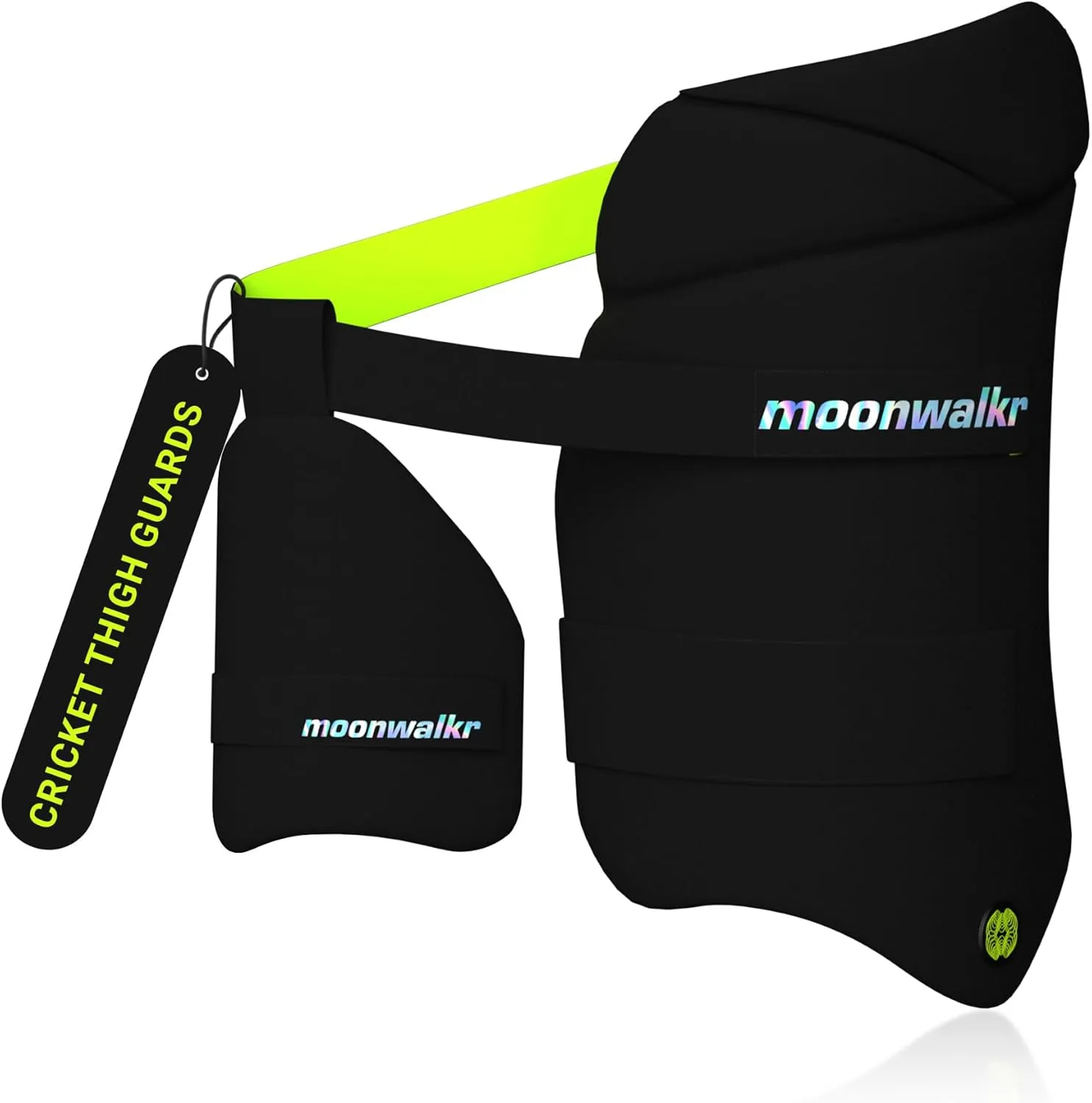 moonwalkr 2.0 Cricket Batting Combo Thigh Guard Black